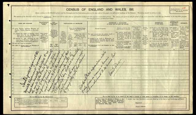 1911-Victor & Isabella Prout census RG14-7386 s.13a original