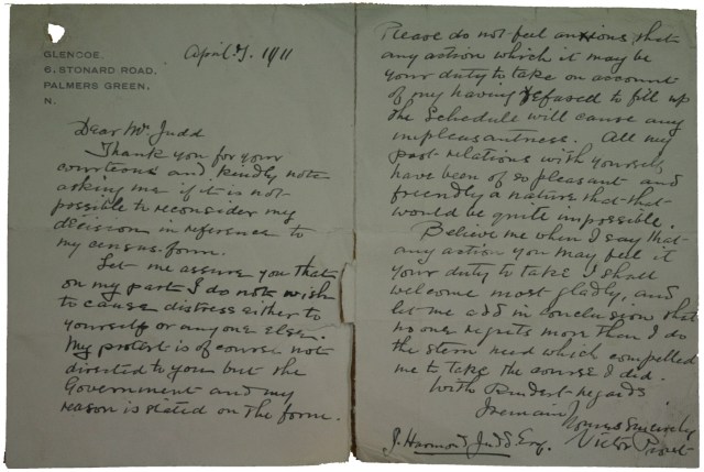 Letter Prout to Judd