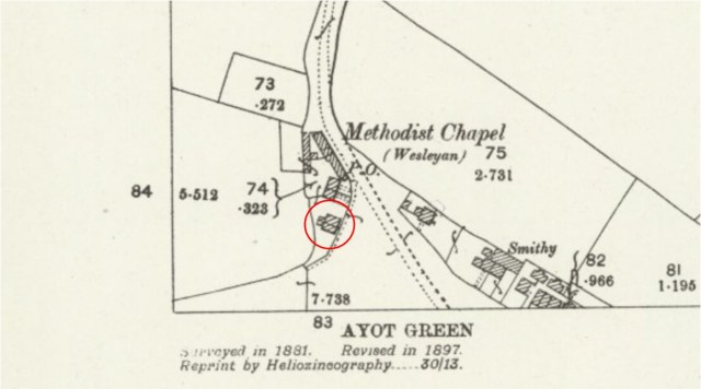 1898-Ordnance Survey 25 inch map Hertfordshire XXVIII.7 (detail)