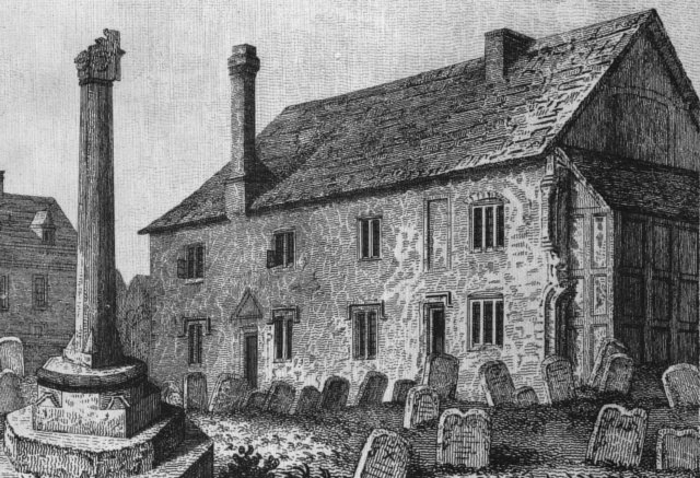 Dorchester Grammar School - Engraving by J C Buckler Bodleian Library MS Top. Gen. c.103, f.20