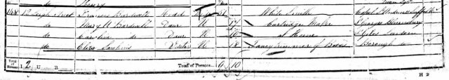 1851-Eliza Sawkins census St George the Martyr, Holborn - TNA HO 107-1513 f.240 p.52
